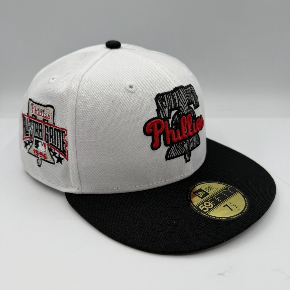New Era 59Fifty Philadelphia Phillies Hat Cap 7 1/2 White 1996 All Star Game MLB